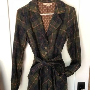 Forever 21 Plaid Long Coat / Jacket / Trench